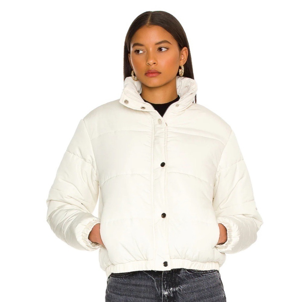 ❤️Lovers and Friends Ryann Puffer Jacket in Cream Size XS